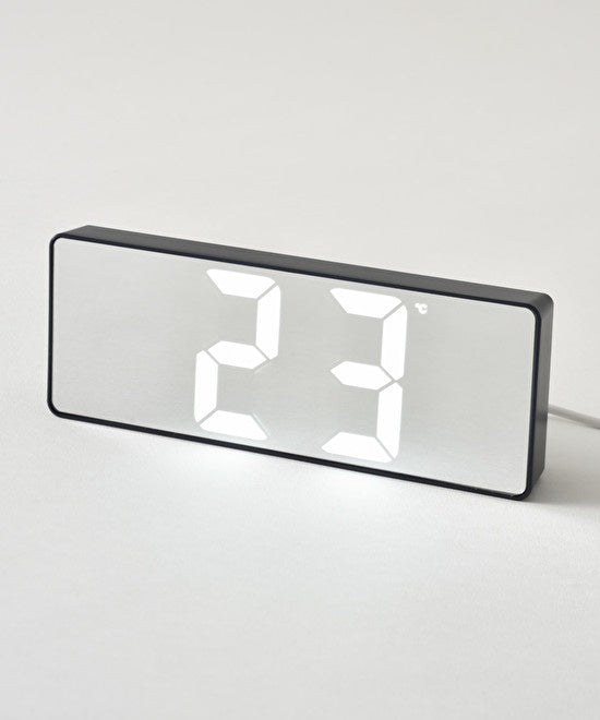 LED Mirror Clock - Ivory