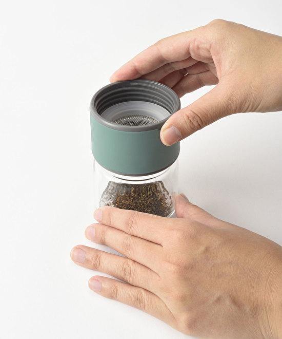 BRUNO Glass Tea Bottle - Green (Preorder: Mid-April 2021) - happycooking uk