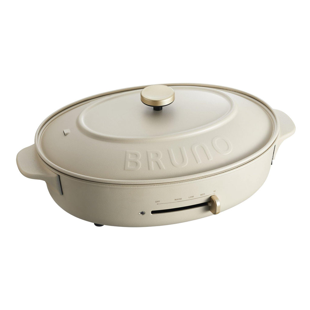 BRUNO Oval Hotplate (Griege) (Preorder: May 2021) - happycooking uk