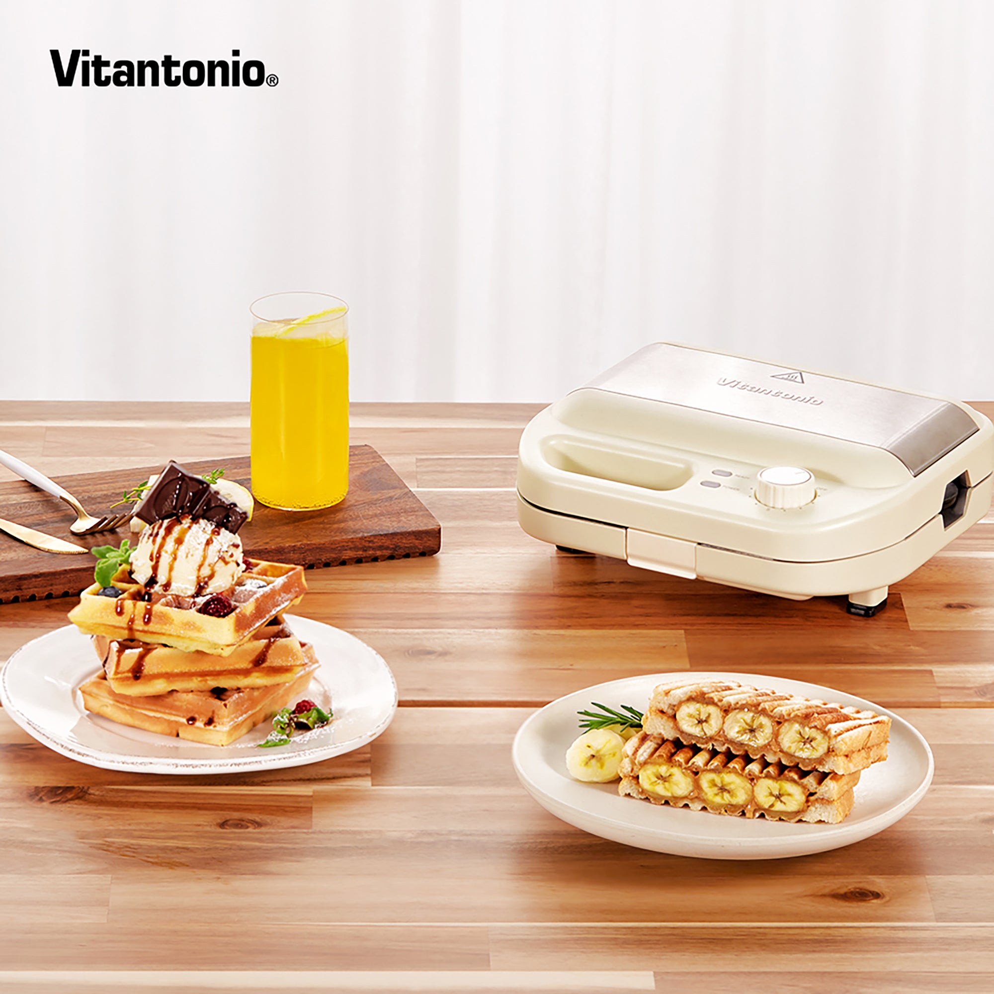 Vitantonio Waffle & Hot Sand Maker - Ivory